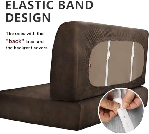 Leather Look RV Dinette Cushion Covers Brown