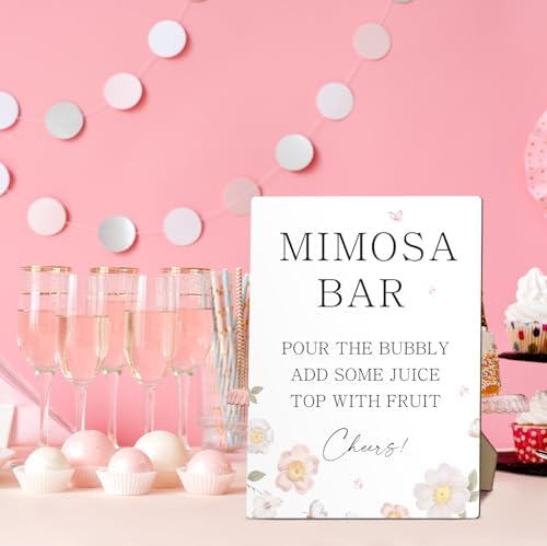 Pink Daisy Wooden Bar Sign 8x11 Inches