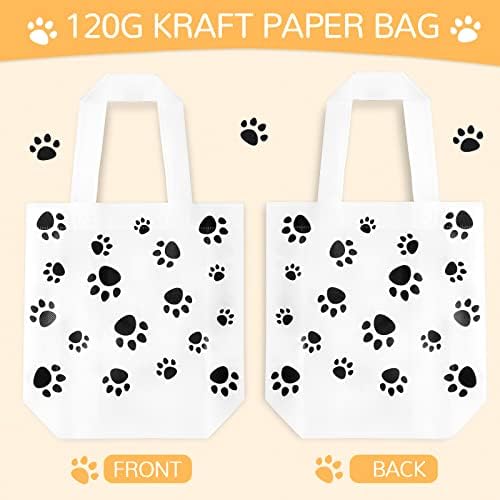 Frienda 20 Piece Dog Paw Print Reusable Tote Bags