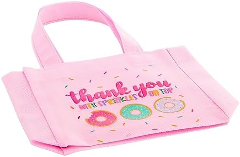 BLUE PANDA 24 Pack Donut Goodie Bags Pink Theme