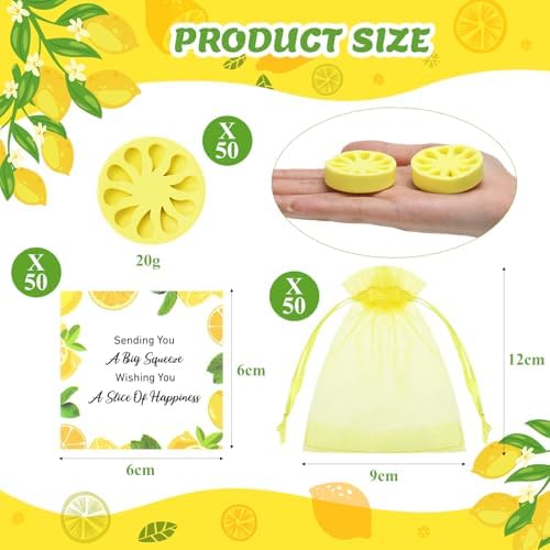 50 Piece Lemon Shaped Soap Favors Set