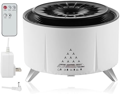 HodeMi Small Cool Mist Humidifier with Essential Oil Diffuser and Flame Mode