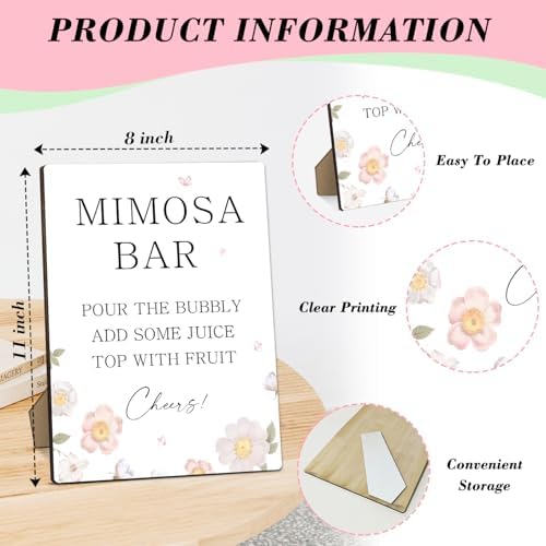 Pink Daisy Wooden Bar Sign 8x11 Inches
