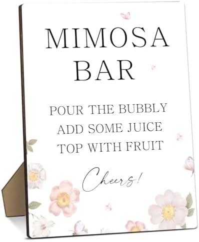 Pink Daisy Wooden Bar Sign 8x11 Inches