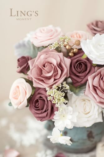 Lings Moment Dainty Dusty Rose Artificial Wedding Flowers Combo