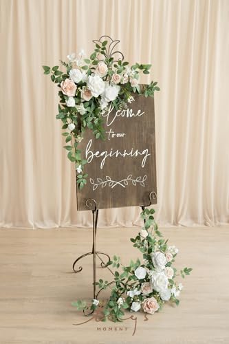 Lings Moment 2pcs Artificial Flower Garland for Wedding Decorations