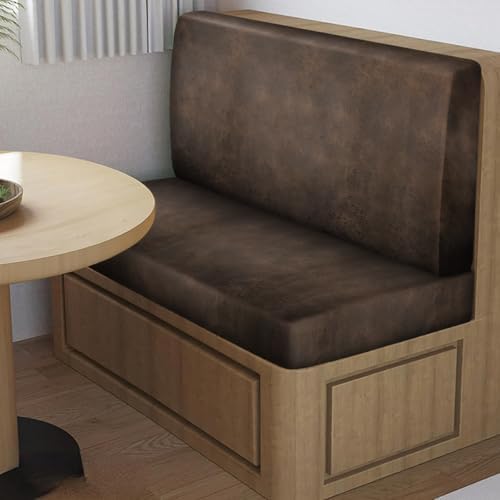 Leather Look RV Dinette Cushion Covers Brown