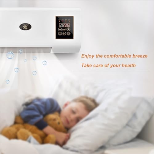 RIEONA Wall Mounted Mini Cooling Heating Fan with Remote Control