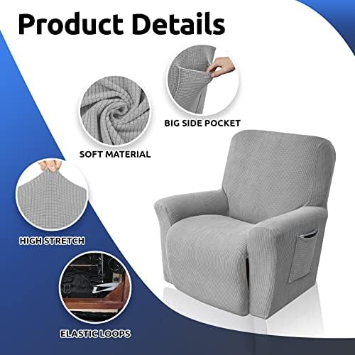 KEKUOU Recliner Cover for Lazy Boy with Elastic Bottom