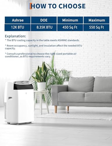 GAOMON 12000 BTU Portable Air Conditioner 3-in-1 Unit