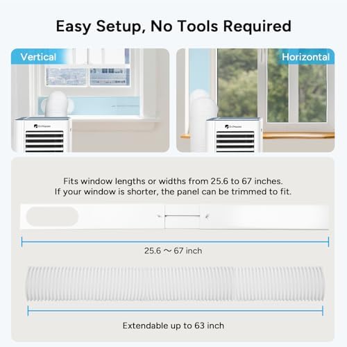 DR PREPARE 8000 BTU Portable AC with Remote Control and Window Kit