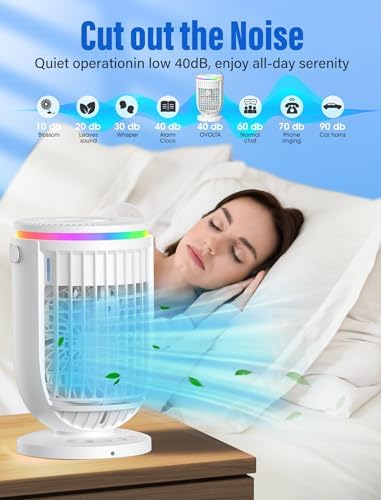 AI Portable Air Conditioner Fan with 120 Degree Rotation