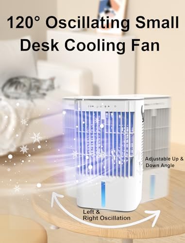 Topritt Portable Air Conditioner with 3 Speeds and 24H Timer