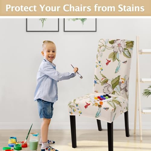 SearchI Dining Chair Covers Set of 2 Spandex Washable Slipcovers