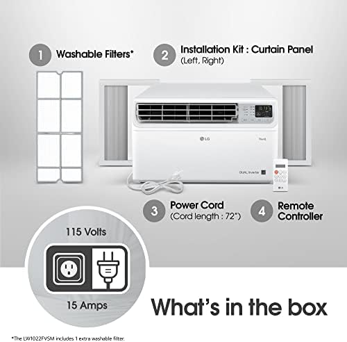 LG 10000 BTU Dual Inverter Window AC Unit with WiFi