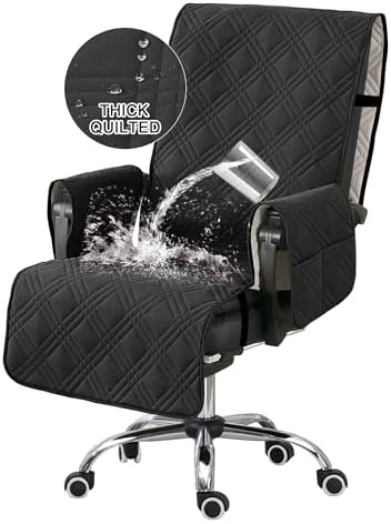 Turquoize Waterproof Office Chair Cover with Armrests