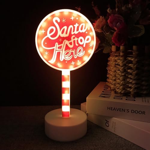 Christmas Decoration Light Sign with LED Beads Round Design