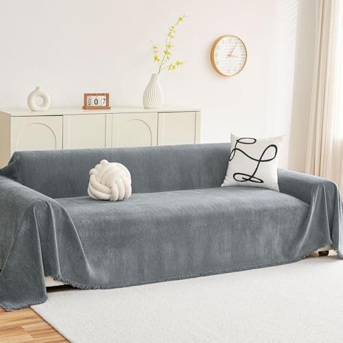 hyha Boho Sofa Cover for Dogs Grey 71x118 Inch