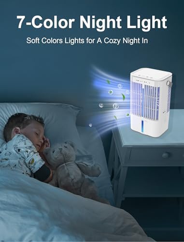Topritt Portable Air Conditioner with 3 Speeds and 24H Timer