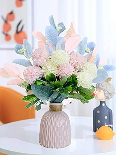 NAWEIDA Artificial Flowers with Vase for Home Decoration