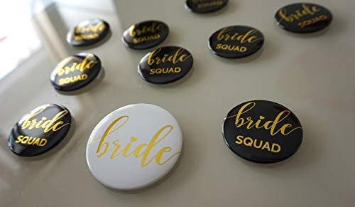 Bachelorette Party Gold Foil Buttons Set of 16