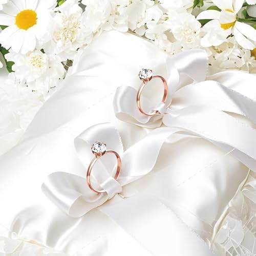 Naler 52 Pack Rose Gold Bridal Shower Rings