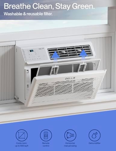 Della 12000 BTU Smart Inverter Window AC Unit 1