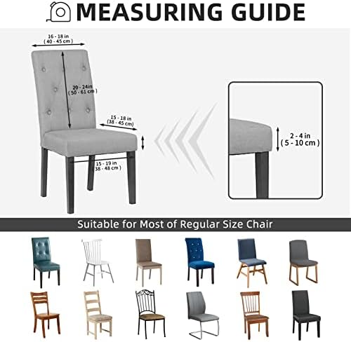 Easy-Going Stretch Dining Chair Covers Set of 4 White
