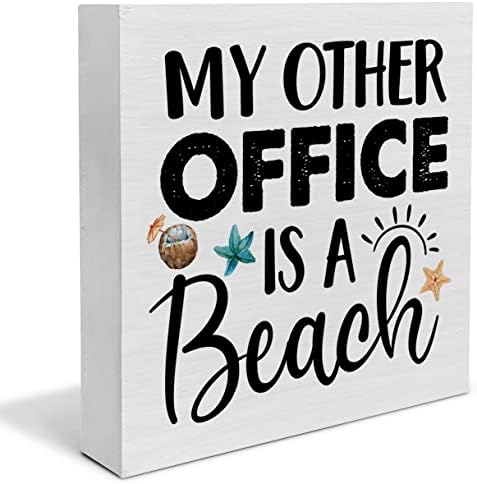 My Other Office Is A Beach Wood Box Sign Decor