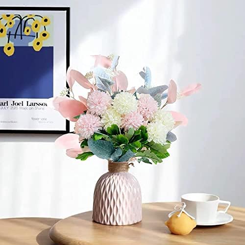 NAWEIDA Artificial Flowers with Vase for Home Decoration