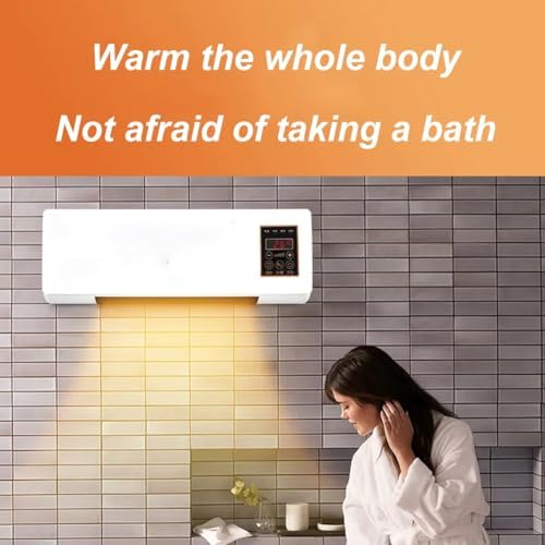 RIEONA Wall Mounted Mini Cooling Heating Fan with Remote Control