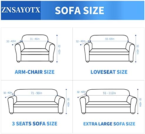 ZNSAYOTX Jacquard Chair Slipcover - High Stretch Anti-Slip Pet Friendly