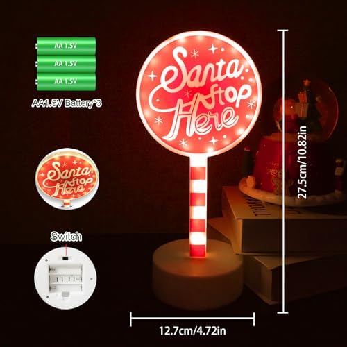 Christmas Decoration Light Sign with LED Beads Round Design