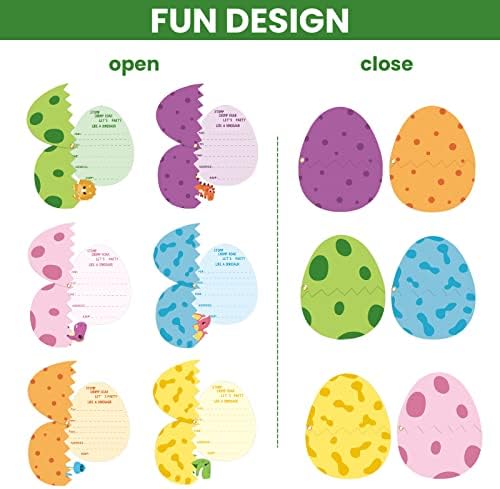 24 Pack Dinosaur Birthday Invitations with Envelopes