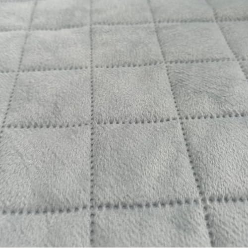 ZuGeo Quilted Fleece Sofa Cover with Elastic Straps Large Grey