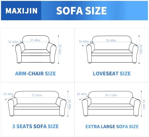 MAXIJIN Stretch Loveseat Sofa Slipcover 1 Piece
