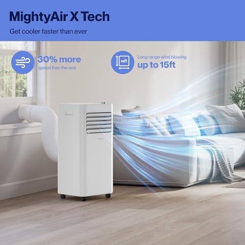 Della 8000 BTU Portable AC Unit with Alexa WiFi and Geo Fencing