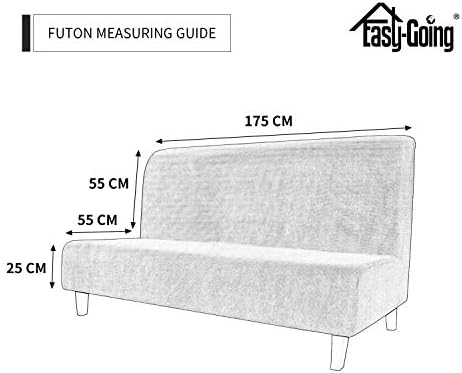 Easy-Going Stretch Futon Slipcover Soft Elastic Light Gray