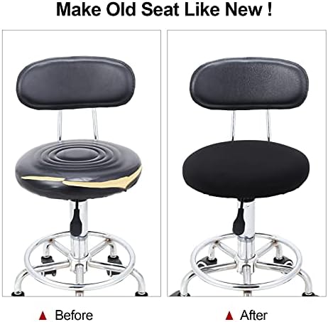 Tatuo Stool Covers Washable Elastic 8 Pack Black