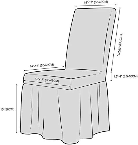 XMNTG Set of 2 Stretchable Dining Chair Slipcovers