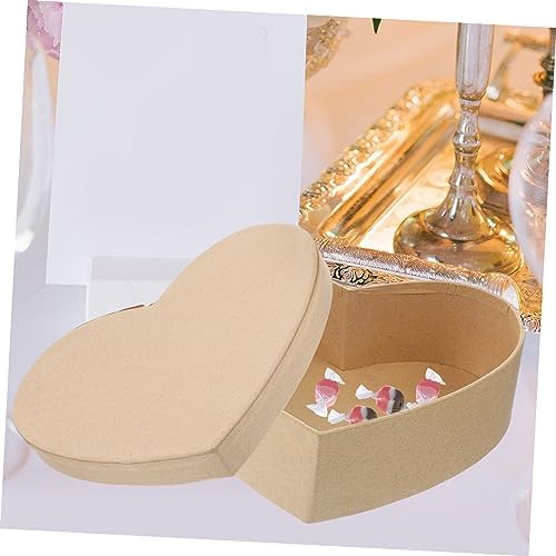 MOLUCKFU Kraft Heart Shaped Packaging Box for Wrapping and Gifting