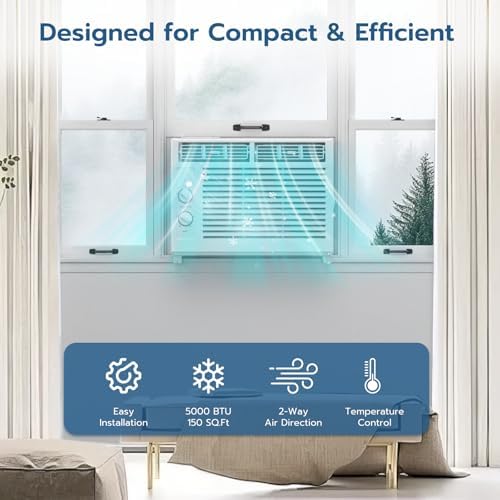 ZAFRO 5000BTU Window AC Unit for Bedroom and Living Room
