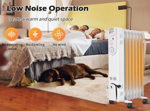 ARLIME Oil Filled Radiator Heater with Thermostat 3 Heat Settings