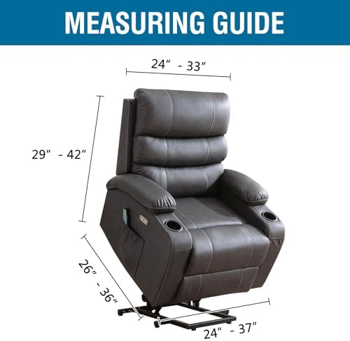 HVERSAILTEX Power Lift Recliner Slipcover with Side Pocket and Footrest