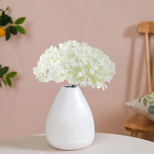 Cherica White Hydrangea Artificial Flowers Bulk 40 Pcs