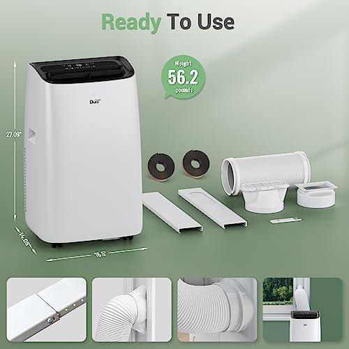 DuraComfort 12000 BTU Portable AC Unit with Dehumidifier and Fan Modes