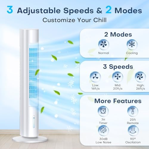 MYICY 35 Inch 3 in 1 Fan Humidifier Cooler Portable AC Unit