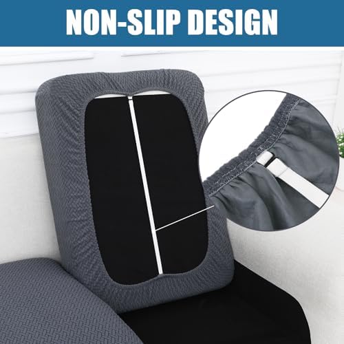 Smiry Waterproof Sofa Slipcover with Elastic Edge Grey