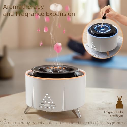 HodeMi Small Cool Mist Humidifier with Essential Oil Diffuser and Flame Mode