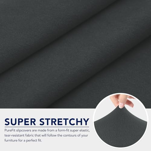 PureFit Waterproof Stretch Sofa Slipcover Dark Gray
